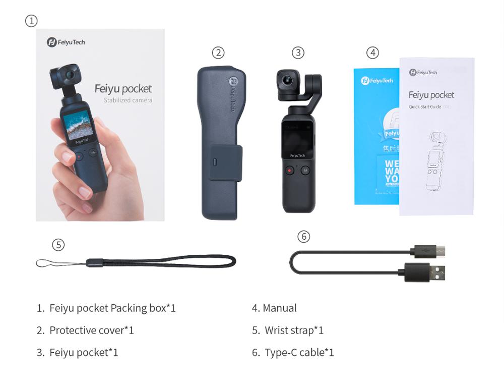 Feiyutech Wifi 3-axis Gimbal Wide Angle Pocket 4K Camera