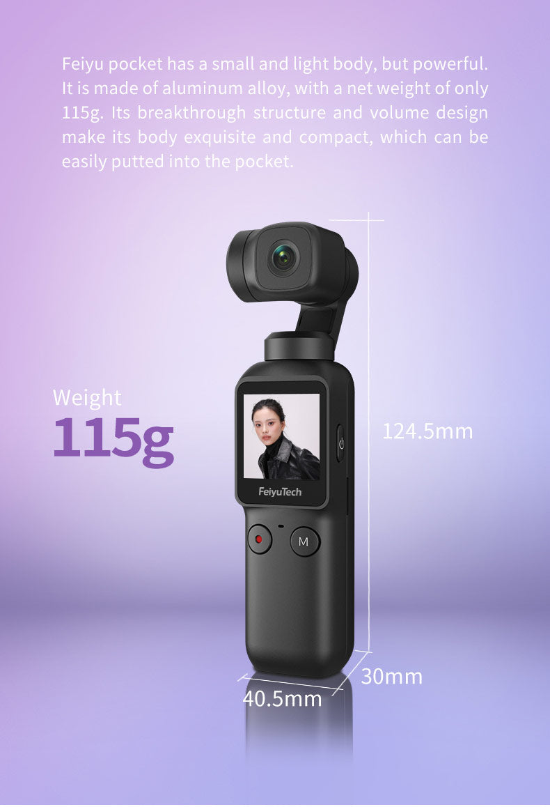 Feiyutech Wifi 3-axis Gimbal Wide Angle Pocket 4K Camera