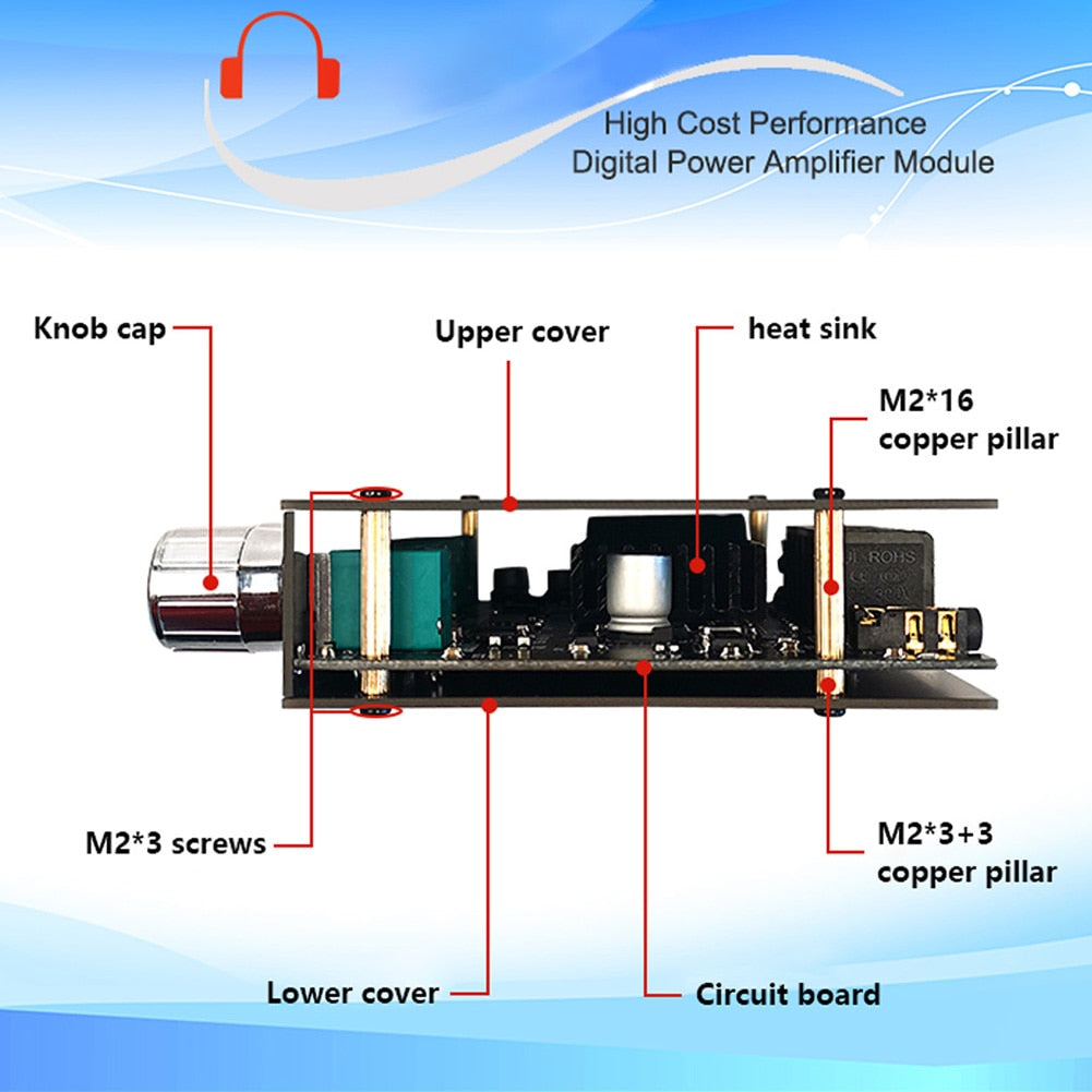 Bluetooth ZK-MT21 2x20W+100W 2.1 Channel Subwoofer Digital Power Amplifier Board