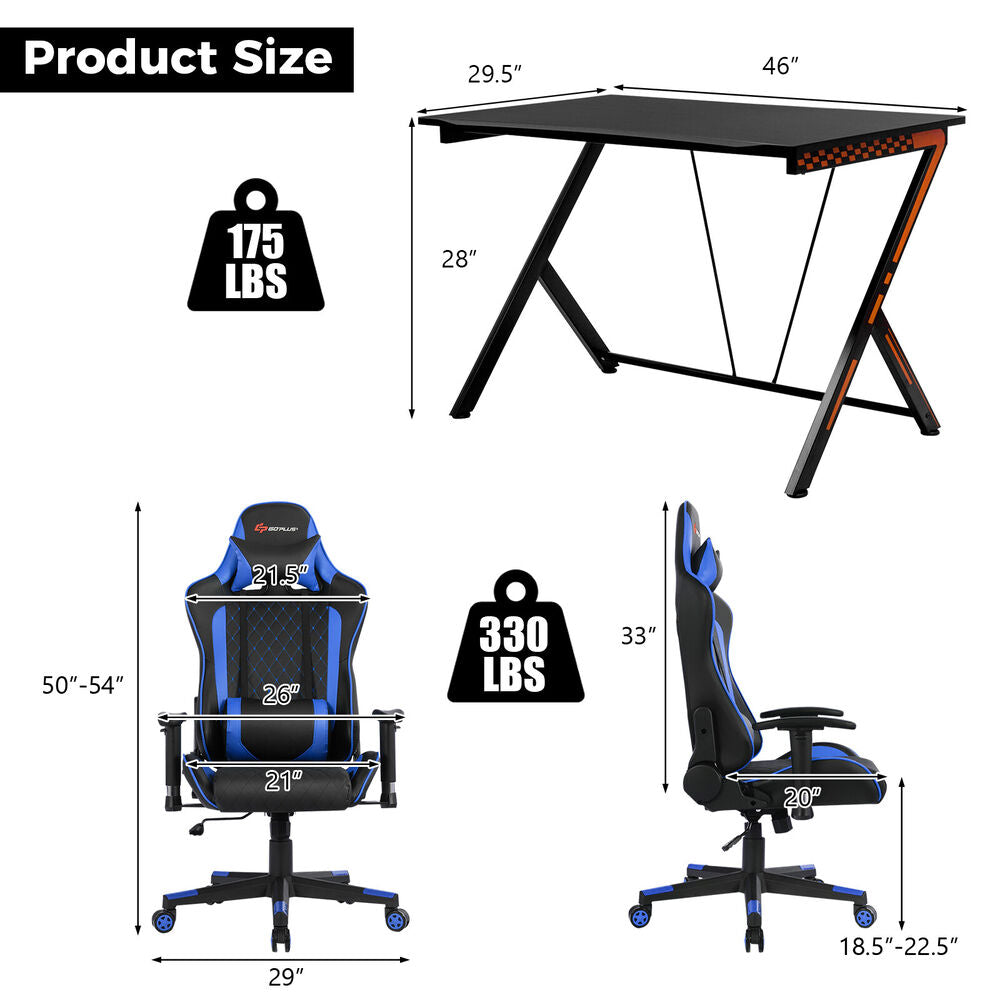 Costway Gaming Desk and Chair Set