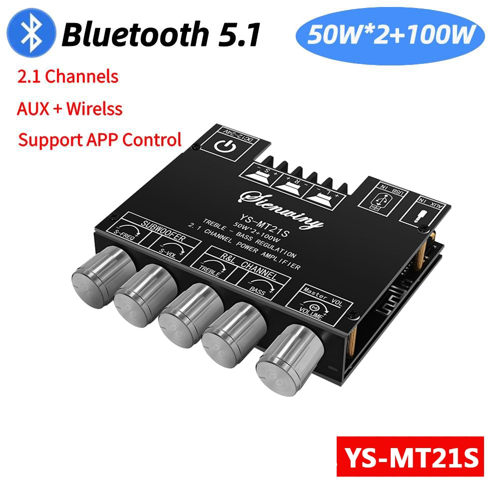 Bluetooth ZK-MT21 2x20W+100W 2.1 Channel Subwoofer Digital Power Amplifier Board