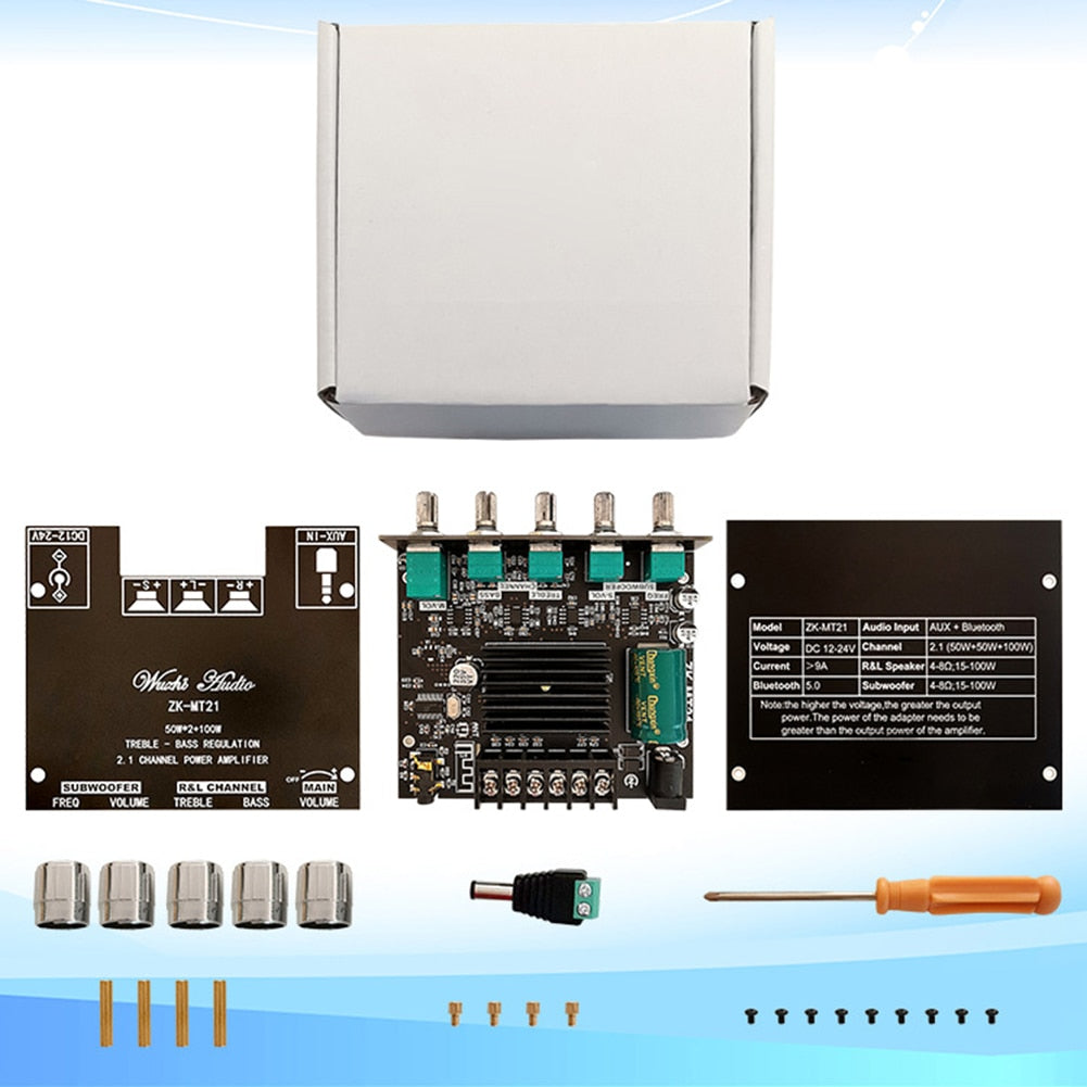 Bluetooth ZK-MT21 2x20W+100W 2.1 Channel Subwoofer Digital Power Amplifier Board