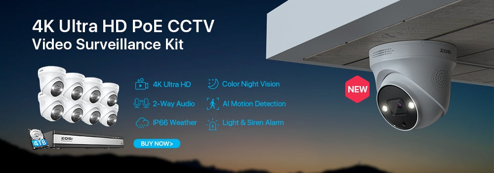ZOSI 1080P 8 CH DVR 2MP CCTV Video Recorder Hybrid Cam Security System