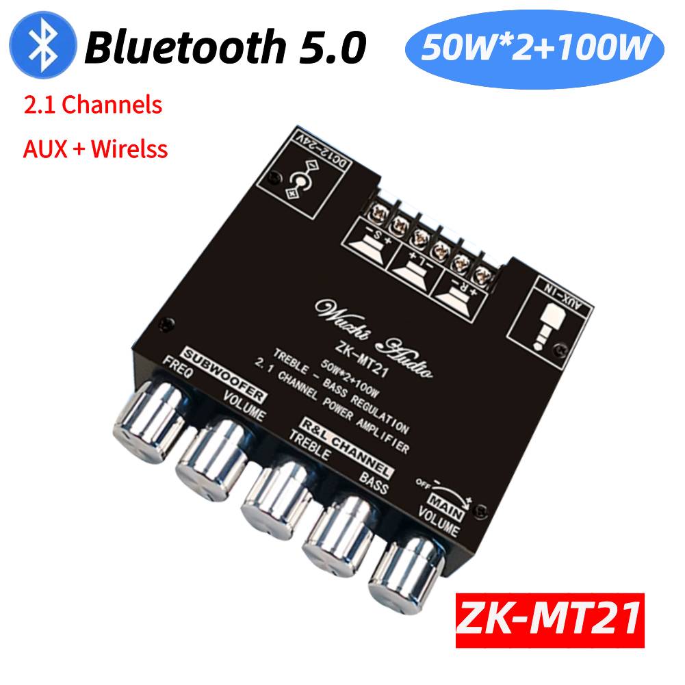 Bluetooth ZK-MT21 2x20W+100W 2.1 Channel Subwoofer Digital Power Amplifier Board