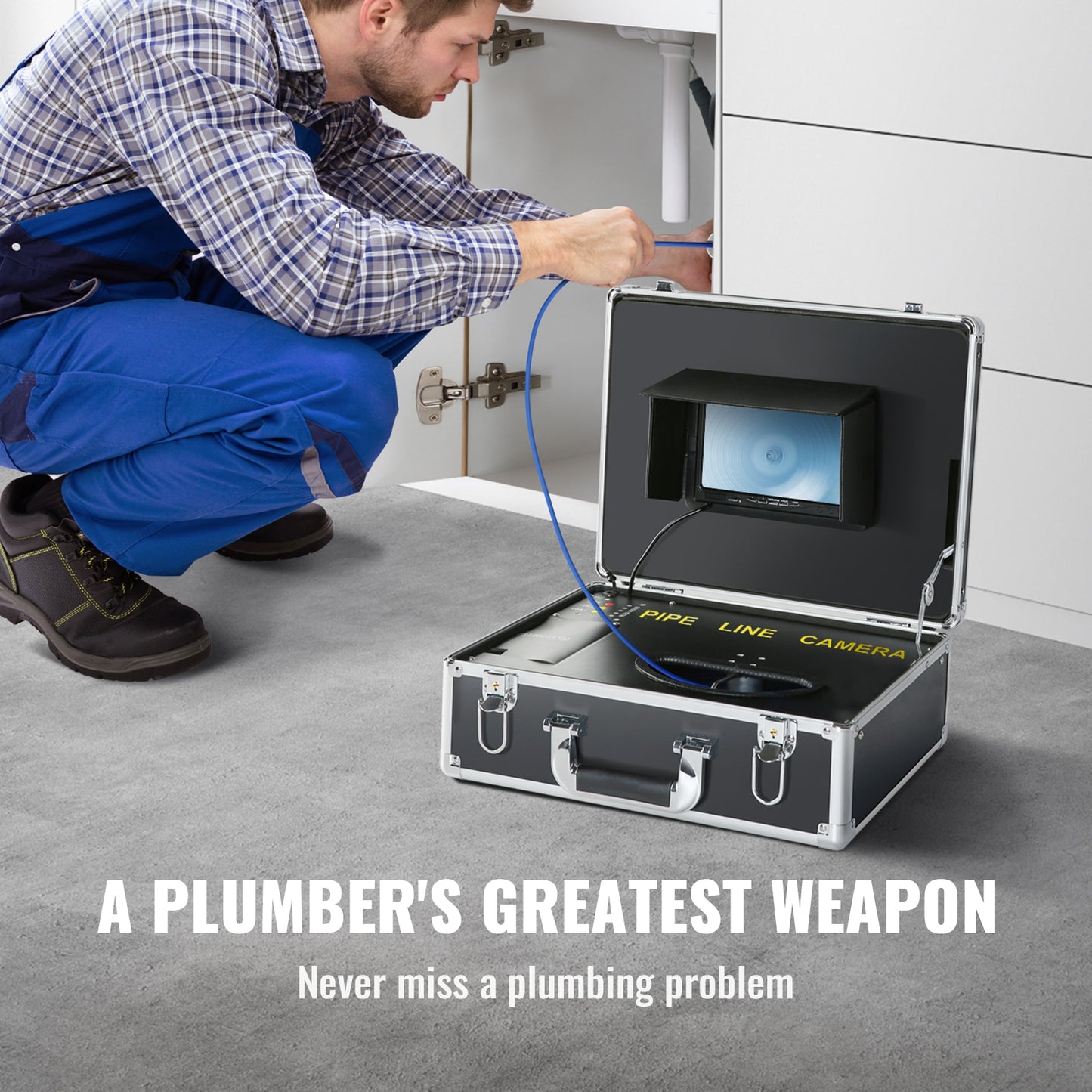 VEVOR Waterproof Pipeline Inspection Camera