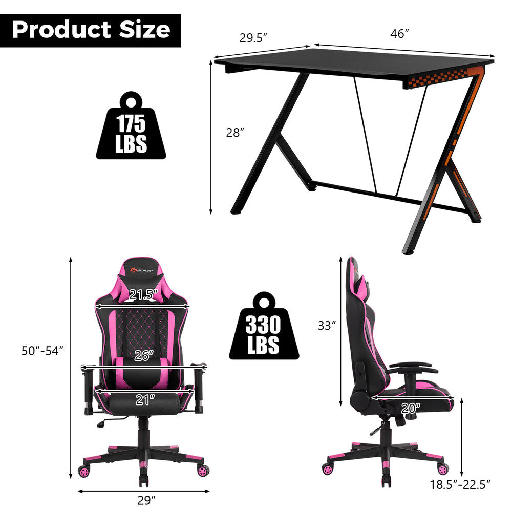 Costway Gaming Desk and Chair Set
