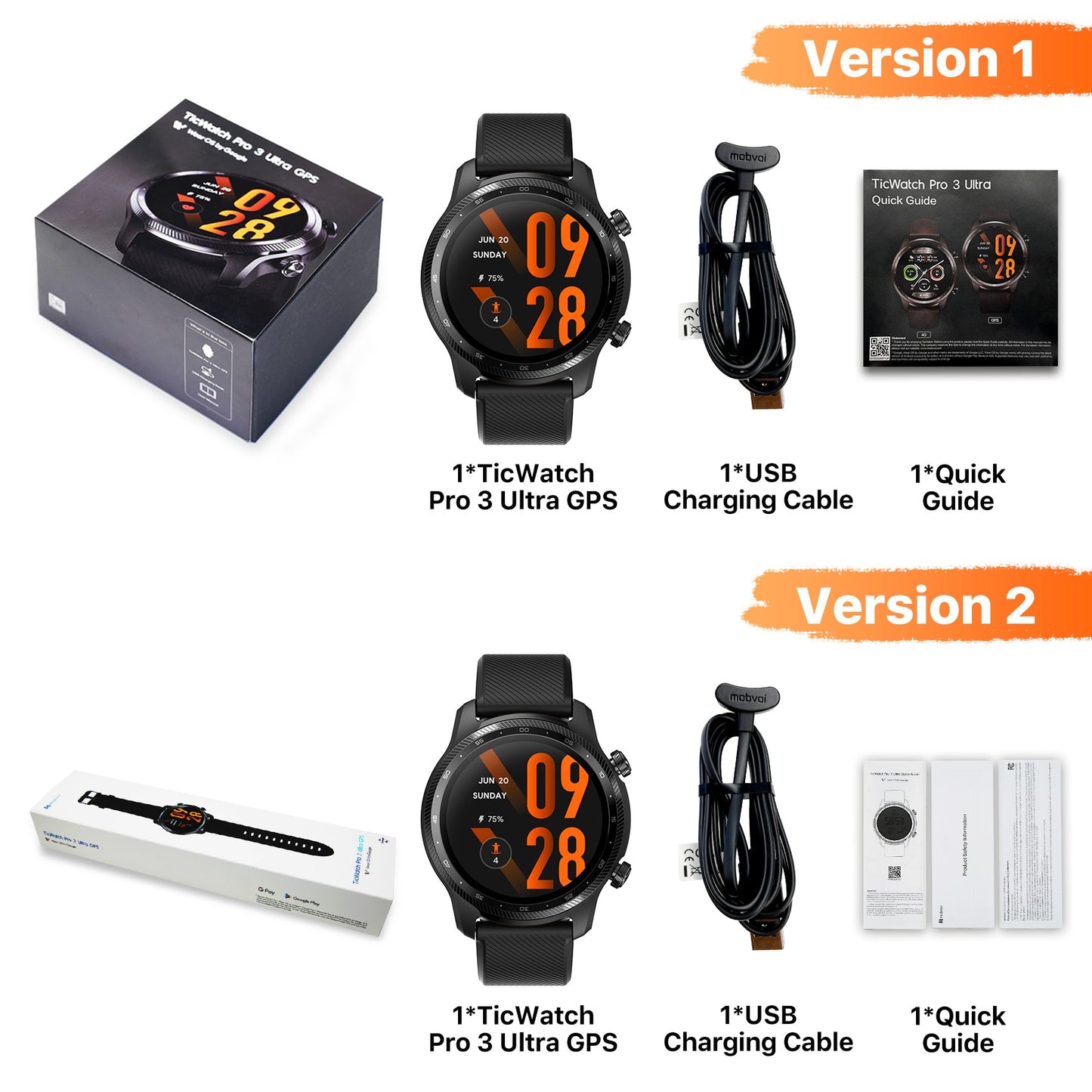 Men Tic Watch Pro 3 Ultra GPS OS Smartwatch