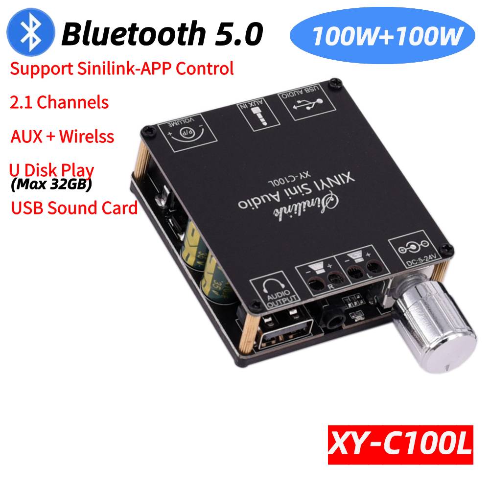 Bluetooth ZK-MT21 2x20W+100W 2.1 Channel Subwoofer Digital Power Amplifier Board