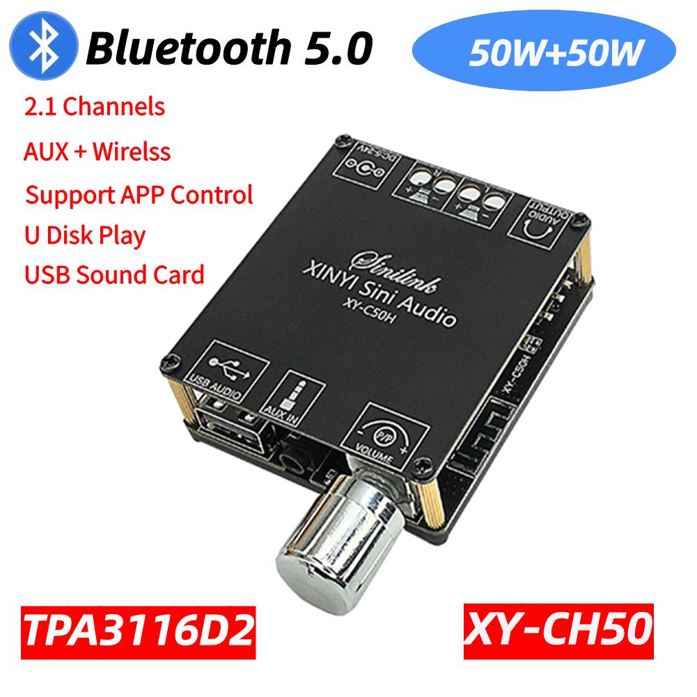 Bluetooth ZK-MT21 2x20W+100W 2.1 Channel Subwoofer Digital Power Amplifier Board