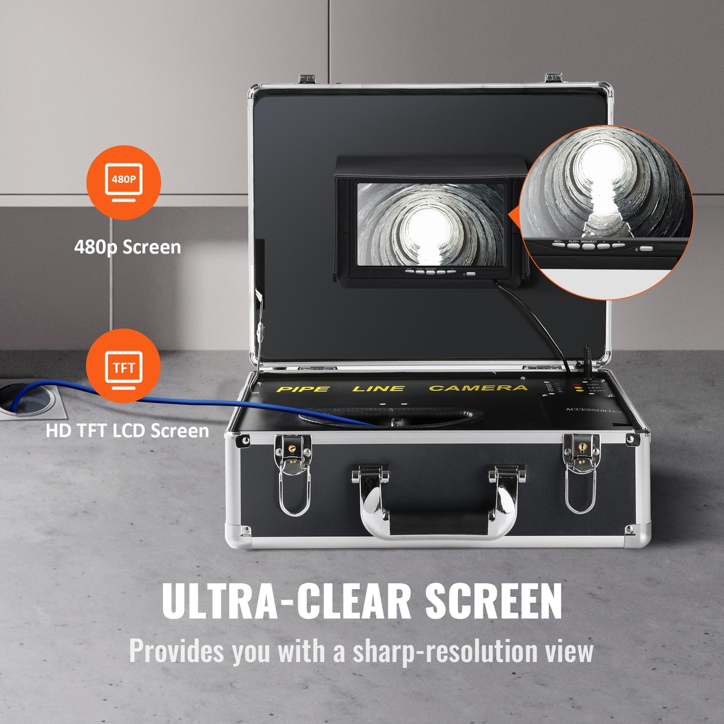 VEVOR Waterproof Pipeline Inspection Camera