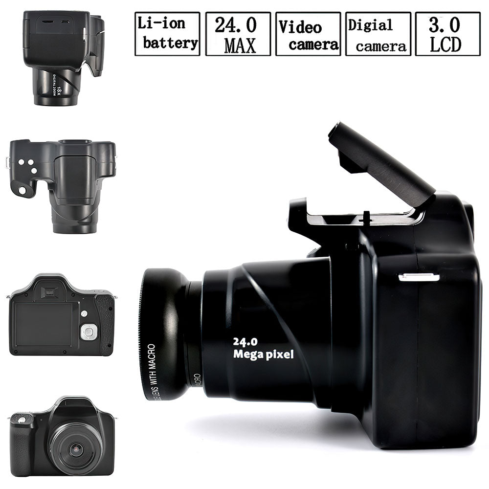DSLR Camera Full HD 18X Telephoto Digital Camcorder