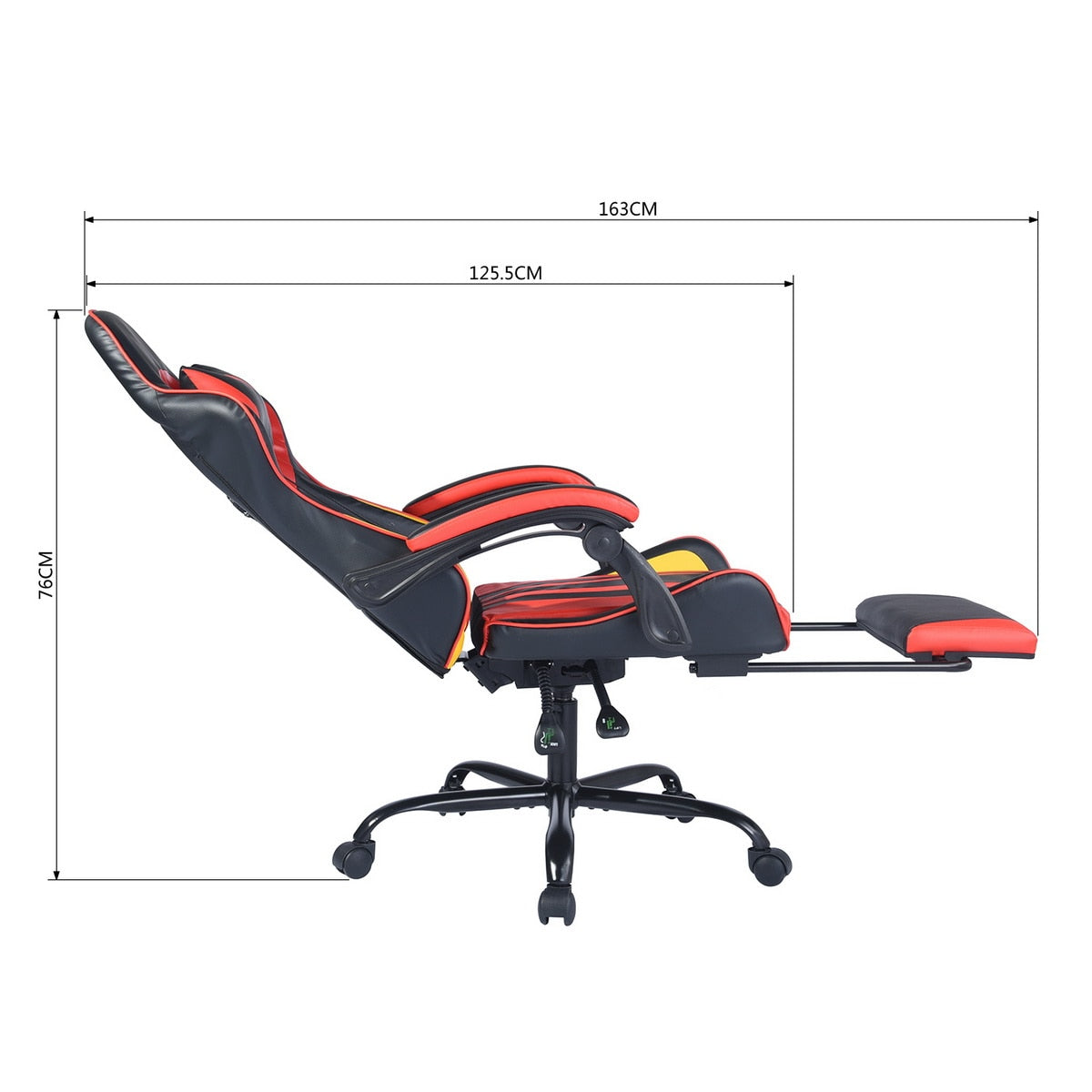 Ergonomic Gaming Chair W/Headrest Lumbar Support and Footrest