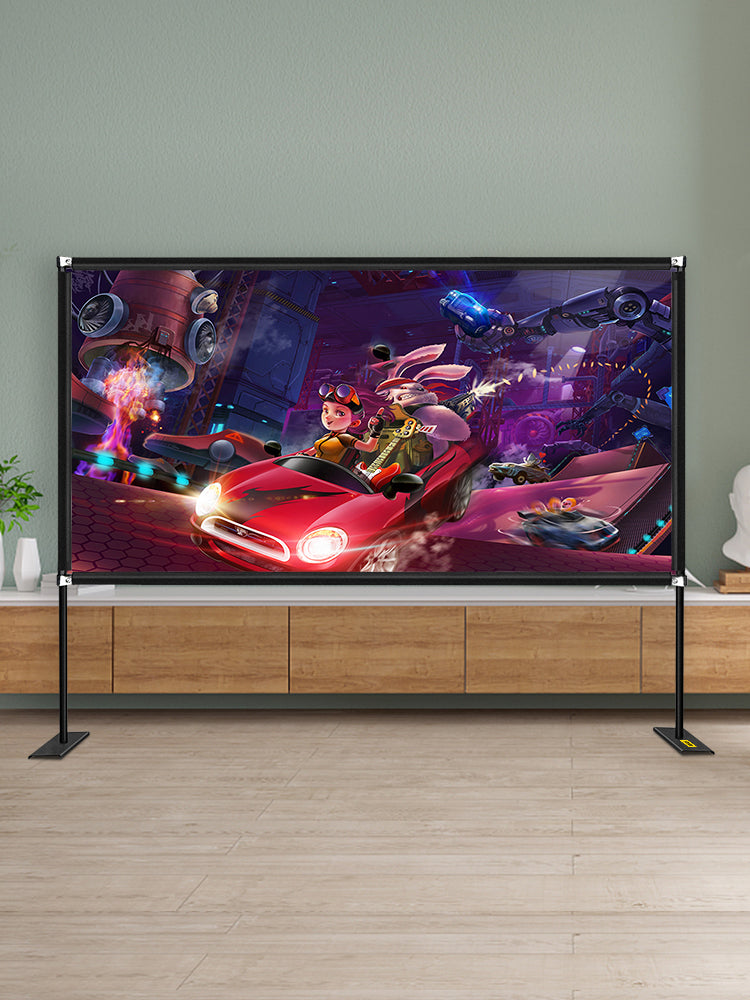 VEVOR 80 90 100 135 150 180 Inch Portable Outdoor Projector Screen W/ Stand and Storage Bag P