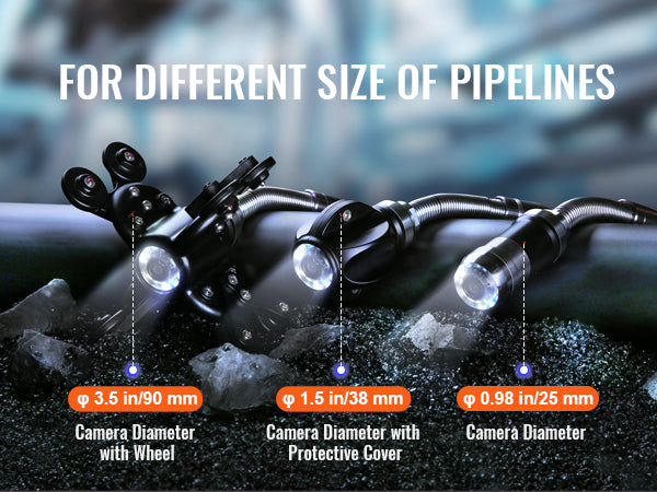 VEVOR Waterproof Pipeline Inspection Camera