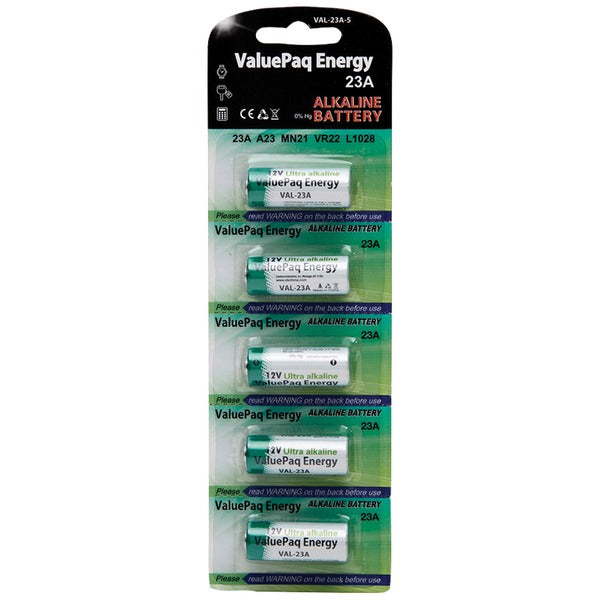 Dantona VAL-23A-5 ValuePaq Energy 23A Alkaline Cylindrical Batteries, 5 pk
