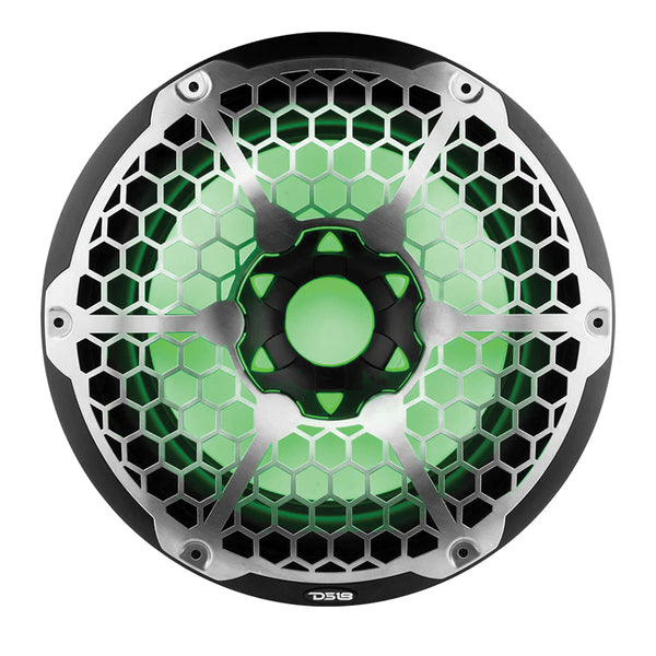 DS18 NXL-12SUB/BK Hydro All Elements 12-In. 700-Watt-Max SVC Marine Subwoofer with Integrated RGB LEDs (Glossy Black)