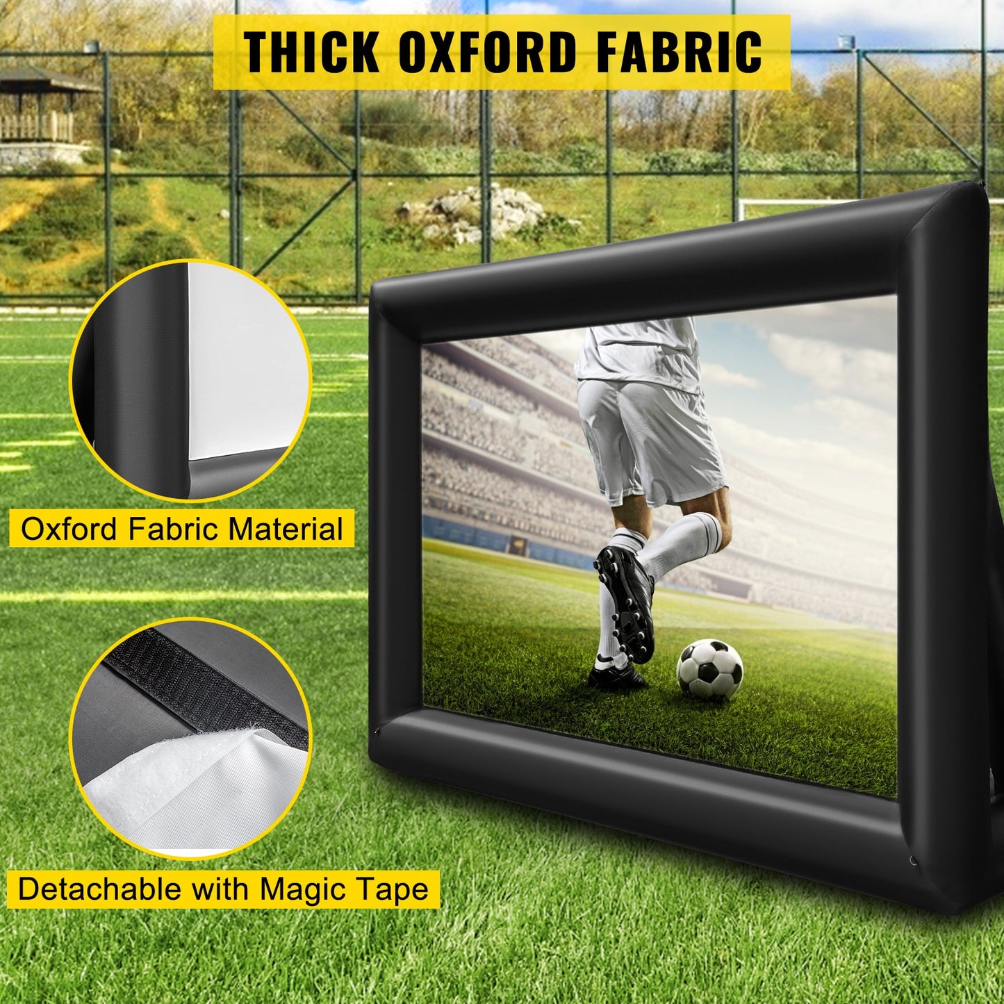 VEVOR 16FT- 20FT Inflatable Movie Projector Screen With 350W Washable Air Blower