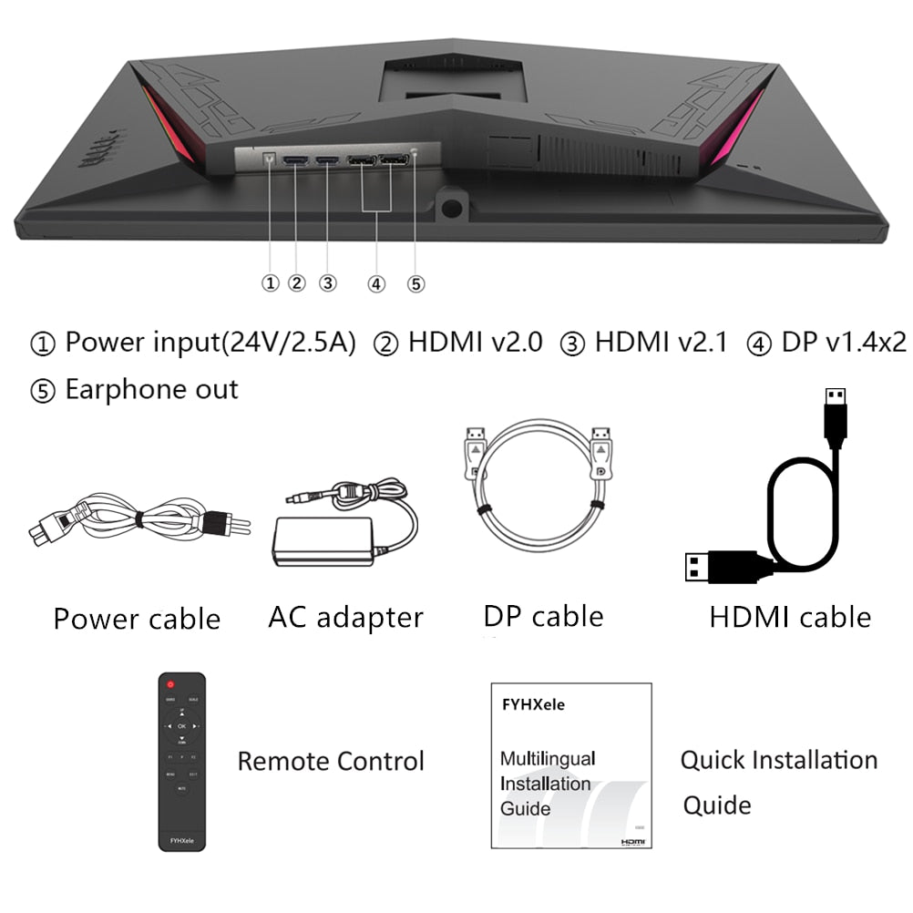 28inch 4K HDMI 2.1 Gaming PC Monitors With KVM Function