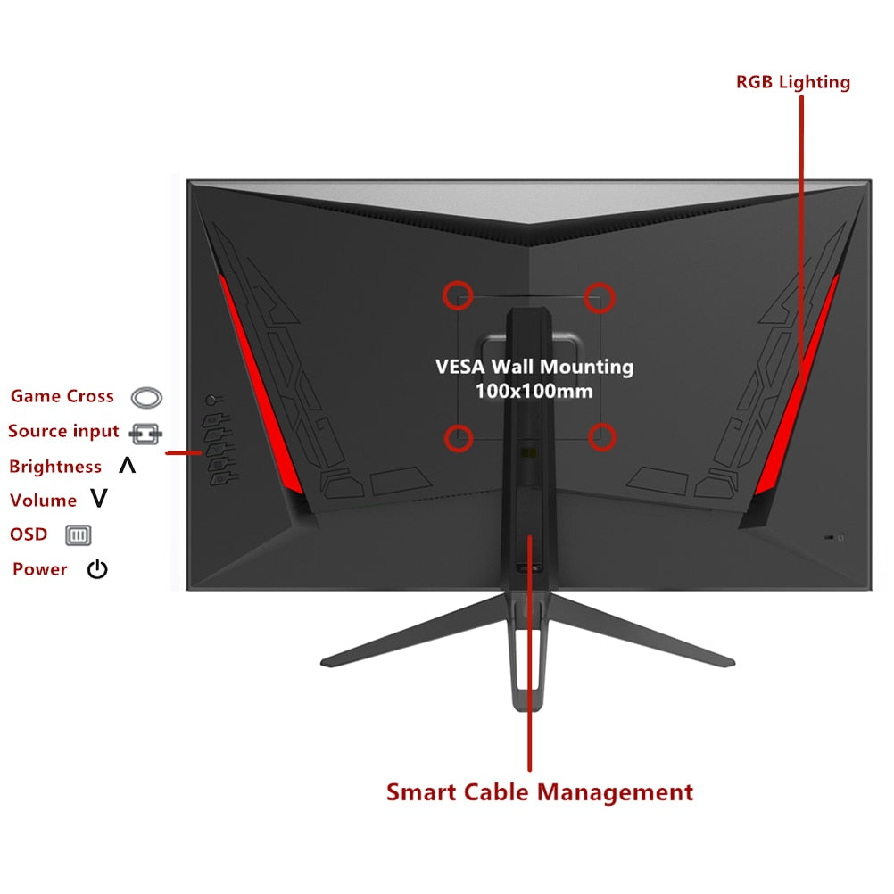 28inch 4K HDMI 2.1 Gaming PC Monitors With KVM Function