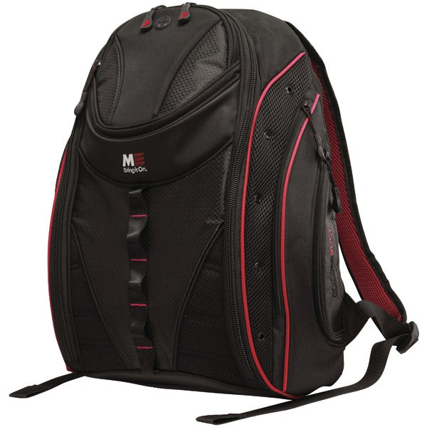 Mobile Edge MEBPE72 Express Backpack 2.0 for 16-In. PC/17-In. Mac (Black/Red)