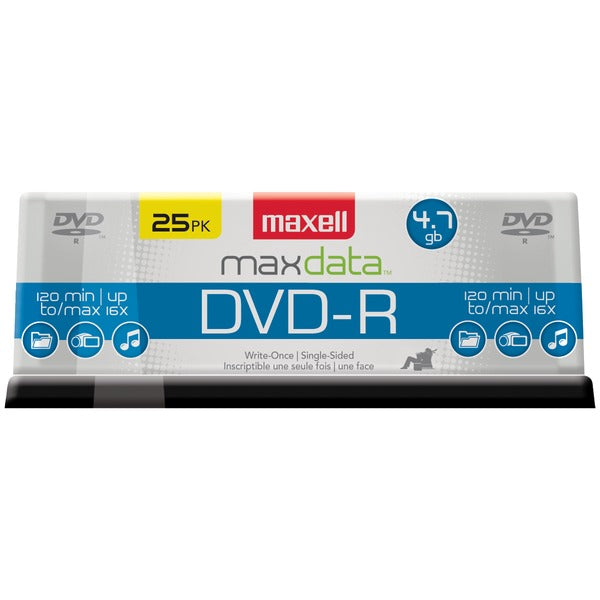 Maxell 638010 DVD-R 16x 4.7-GB/120-Minute Single-Sided Discs (25 Count on Spindle)