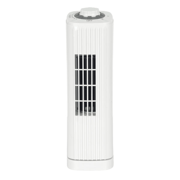 Optimus F-7348WH-F F-7348 3-Speed 50-Watt 14-In. Portable Ultra-Slim Desktop Oscillating Tower Fan (White)