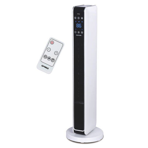 Optimus H-7329 H-7329 2-Setting 1,500-Watt-Max 29-In. Oscillating Ceramic Tower Heater with Remote