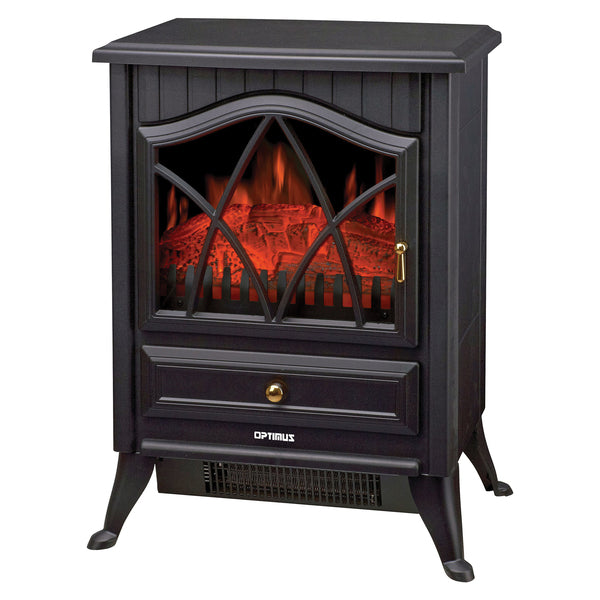 Optimus H-9310 H-9310 2-Setting 1,500-Watt-Max Flame-Effect Fireplace Electric Heater