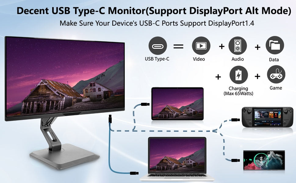 28inch 4K HDMI 2.1 Gaming PC Monitors With KVM Function