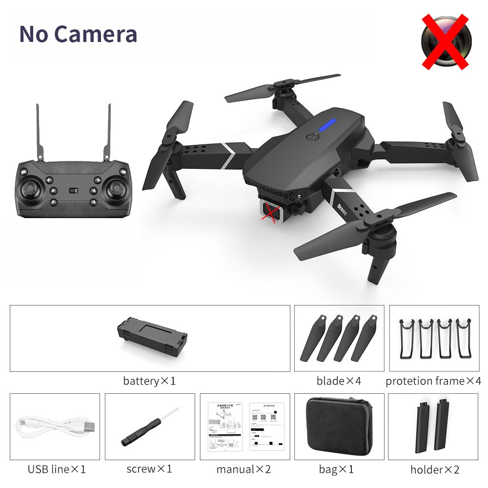 E88 4K Professional RC WIFI FPV Foldable Drone With 1080P Wide Angle HD Camera