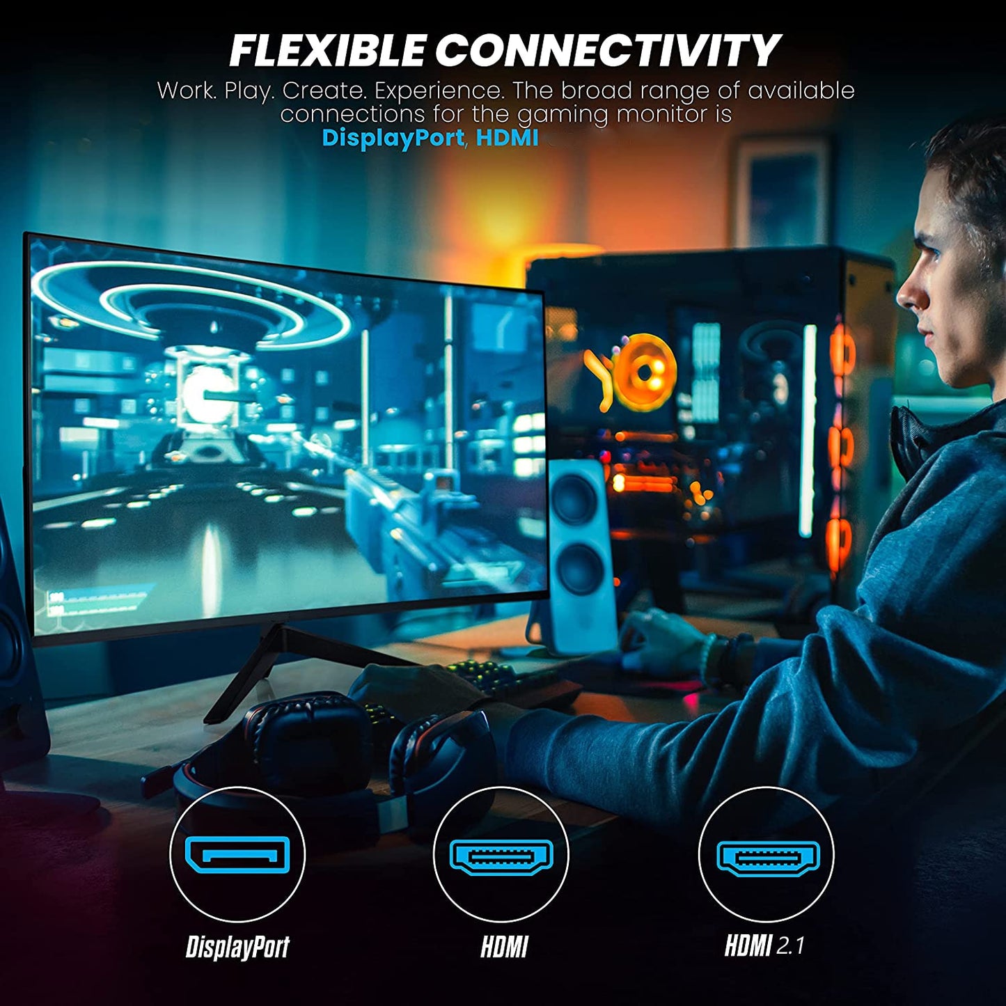 28inch 4K HDMI 2.1 Gaming PC Monitors With KVM Function