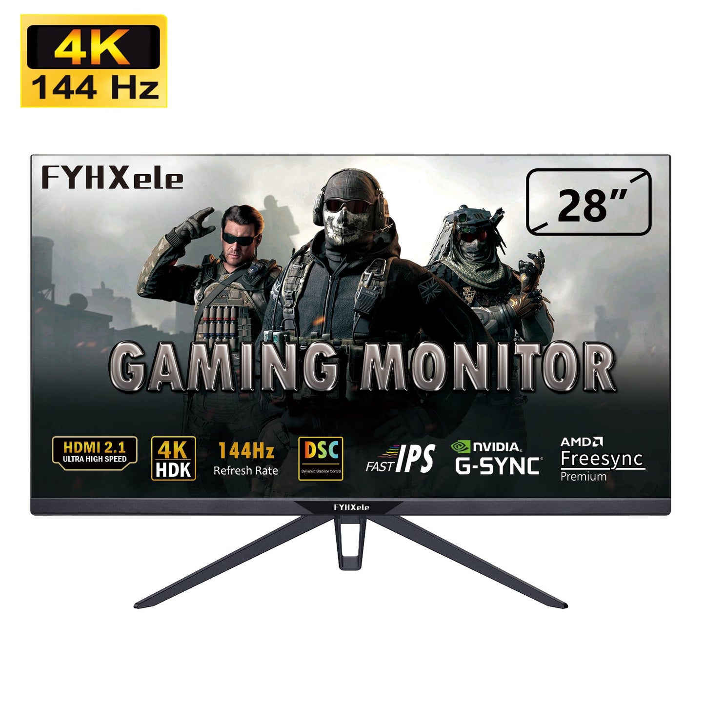 28inch 4K HDMI 2.1 Gaming PC Monitors With KVM Function