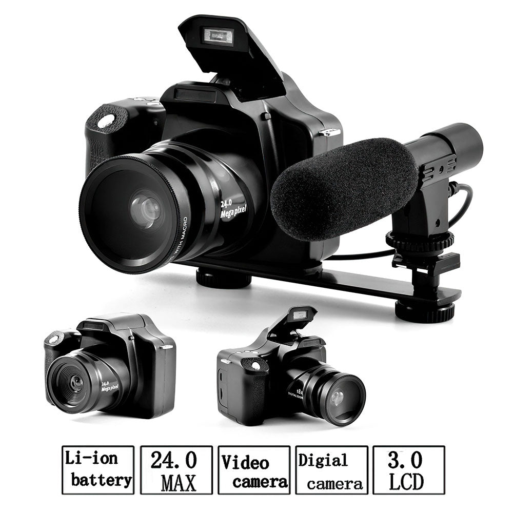 DSLR Camera Full HD 18X Telephoto Digital Camcorder