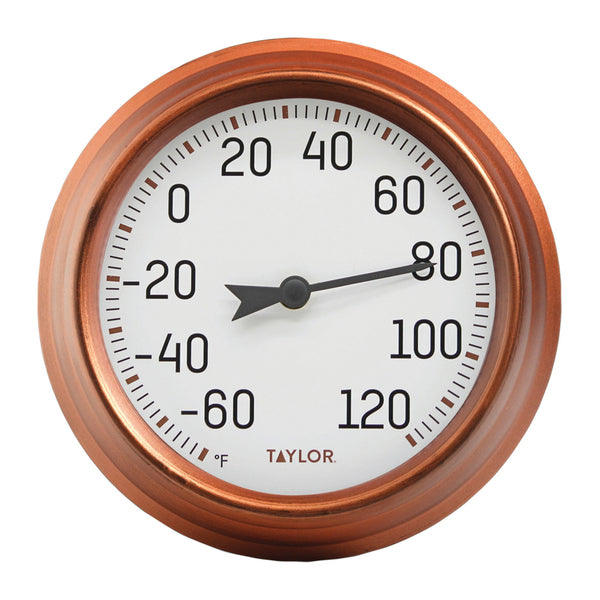 Taylor Precision Products 4551 8.5-In. Decorative Thermometer with Copper Finish