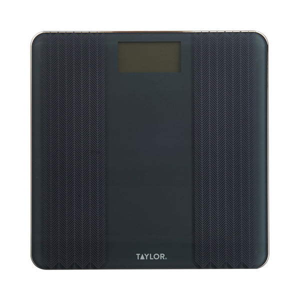 Taylor Precision Products 5273274 Digital Glass Scale with Textured Herringbone Design, 500-Lb. Capacity