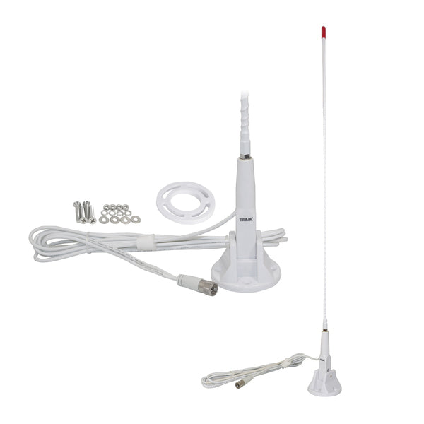 Tram 1650-HC Marine CB 3-Foot Fiberglass Antenna with RG58 Cable and PL-259 Connector