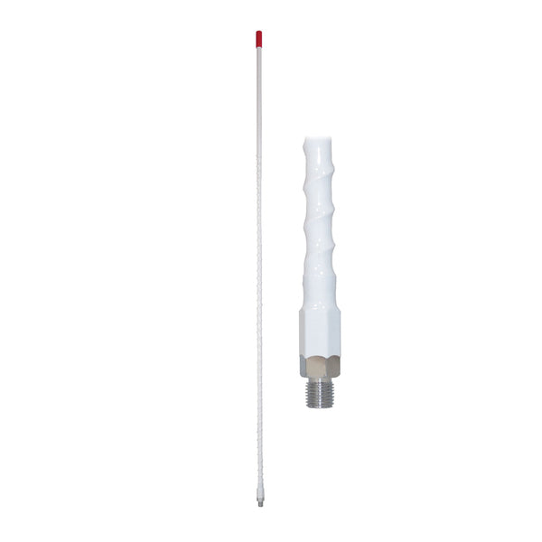 Tram 3-W-HC 1,500-Watt 26 MHz to 29 MHz Fiberglass Whip CB AM/FM/SSB Antenna, White, 3 Feet
