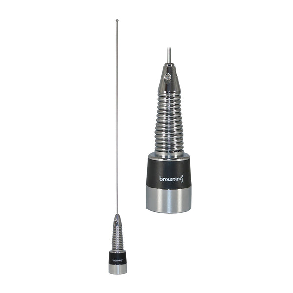 Browning BR-167-S 160-Watt Wide-Band 136 MHz to 174 MHz Unity-Gain Antenna with NMO Mounting (Silver)