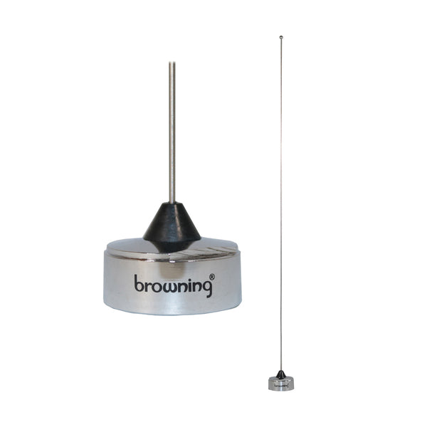 Browning BR-PT152 200-Watt Pretuned 152 MHz to 162 MHz Tunable Nut-Type UHF Antenna with NMO Mounting