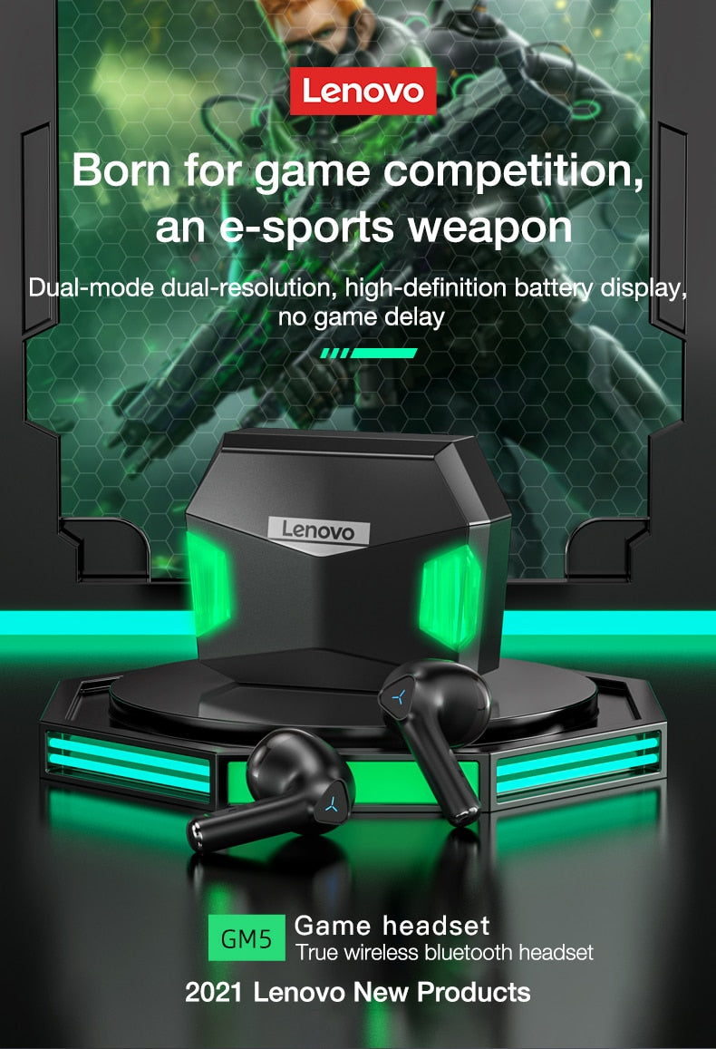 Lenovo Wireless Bluetooth Gaming Earphone