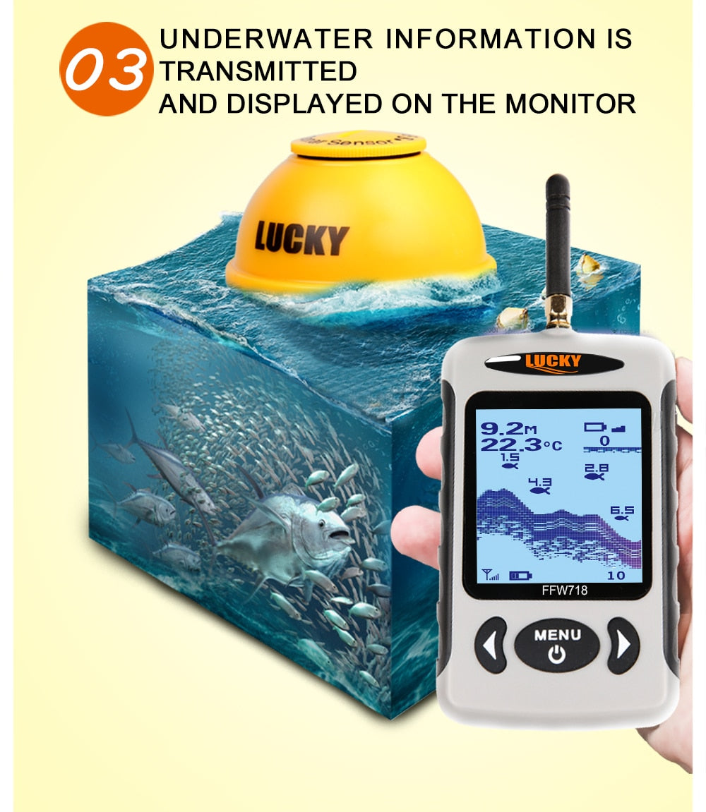 Lucky FFW718& FFW718LA Wireless Portable Fish Finder