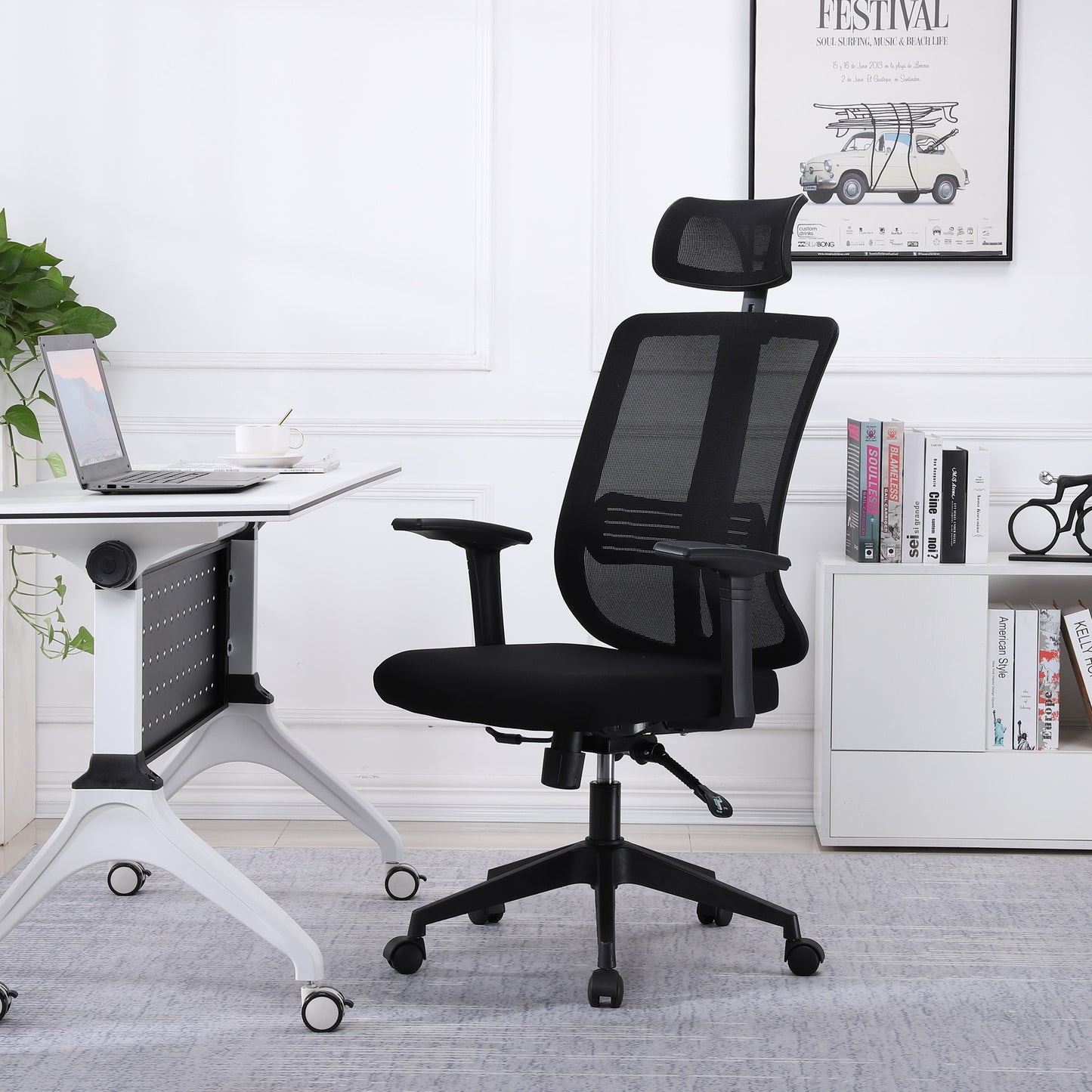 Sigtua Black Mesh Office Chair Ergonomic PC Chair