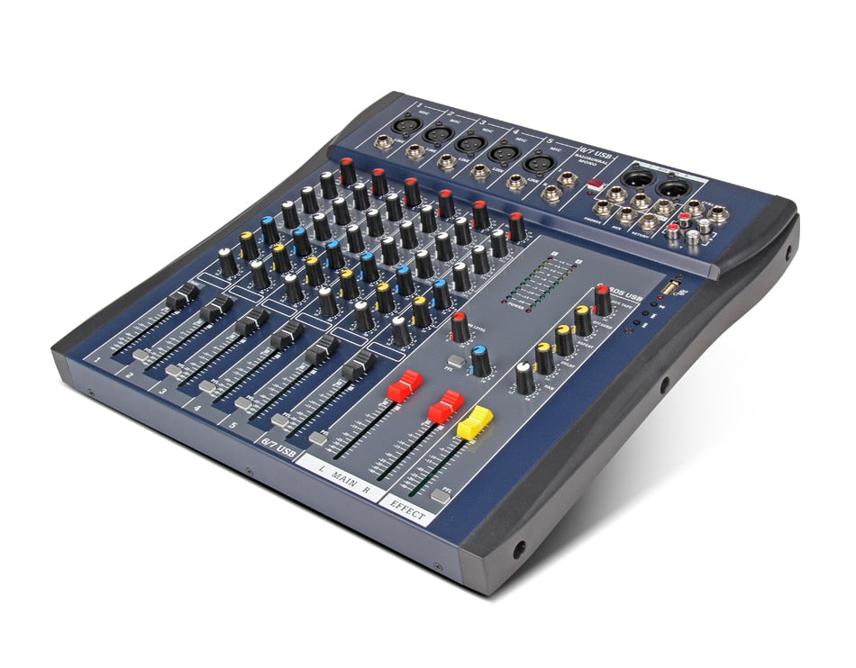 XTUGA Professional 7 Channel Audio Mixer Sound Table