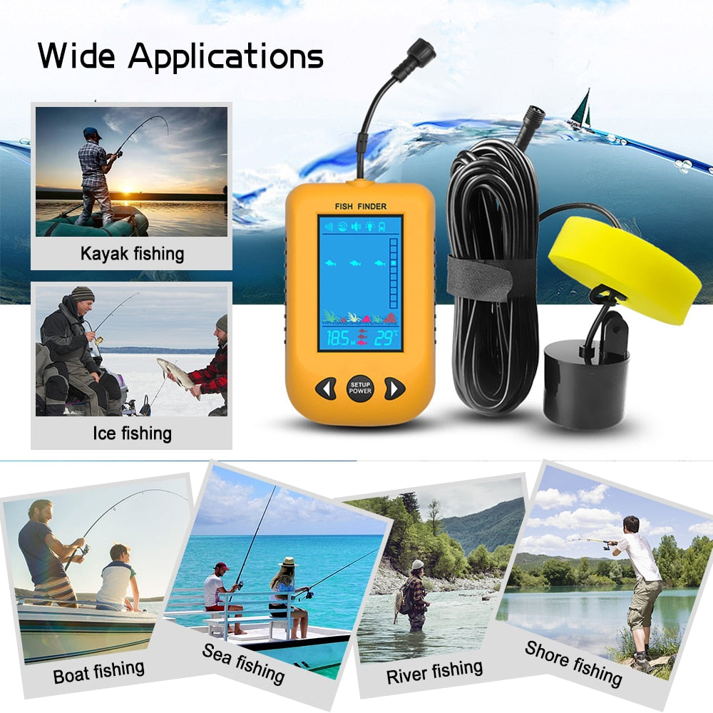 Portable Fish Finder with Sonar Transducer