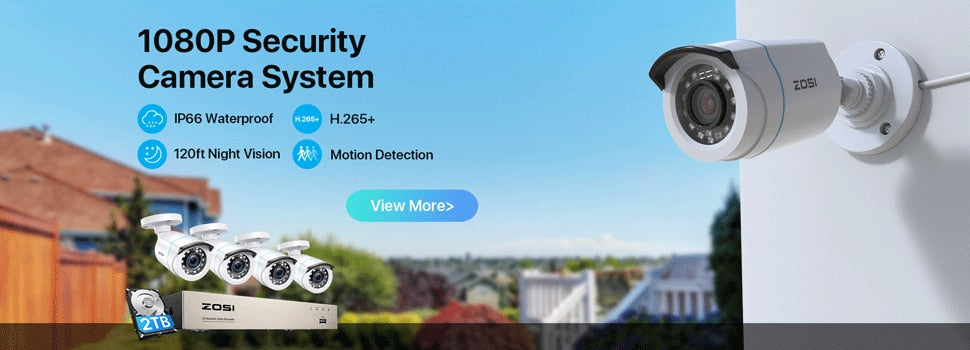 ZOSI 1080P 8 CH  DVR  2MP CCTV Video Recorder Hybrid Cam Security System