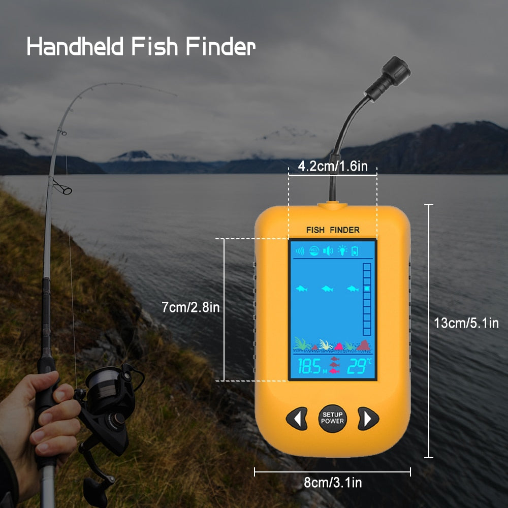 Portable Fish Finder with Sonar Transducer