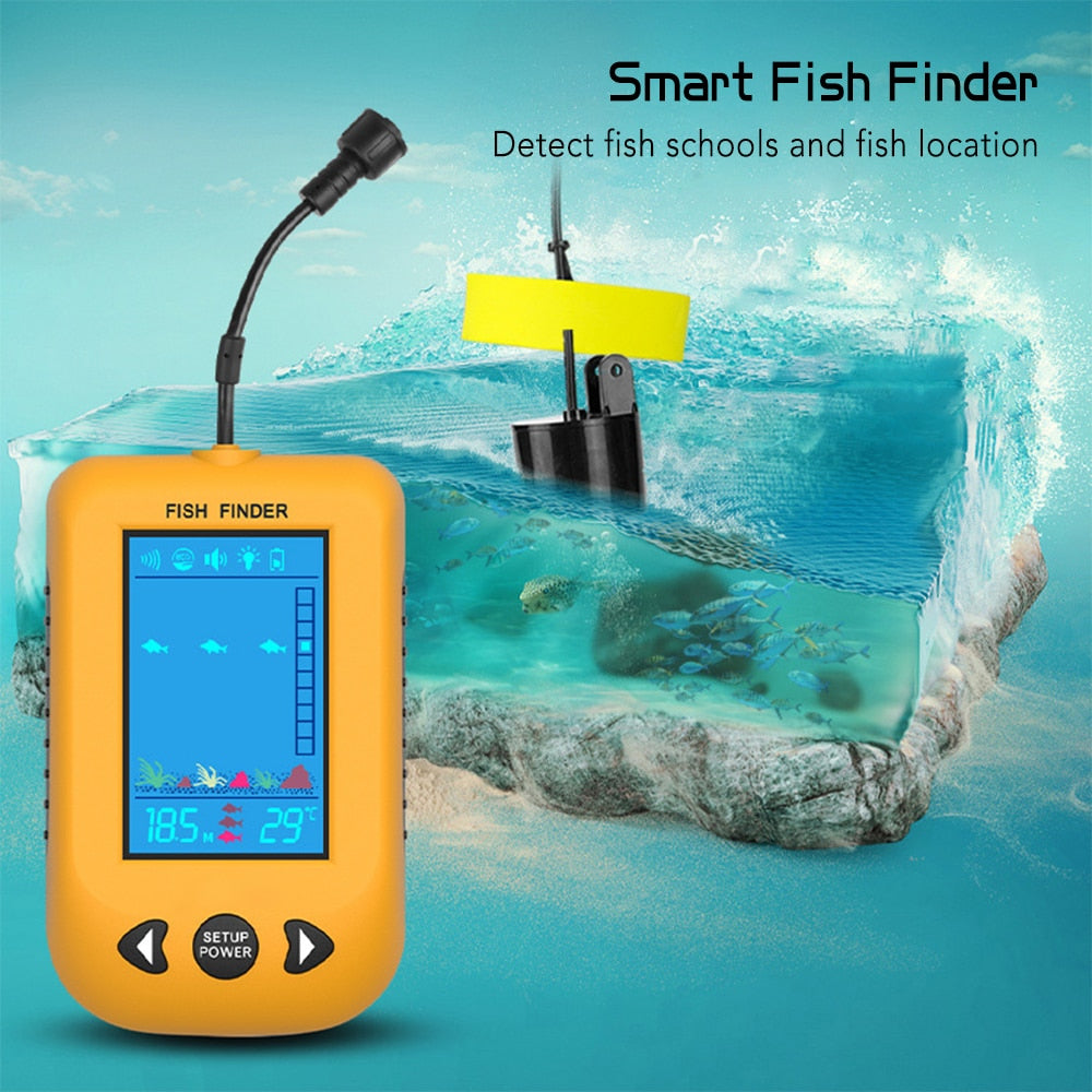 Portable Fish Finder with Sonar Transducer