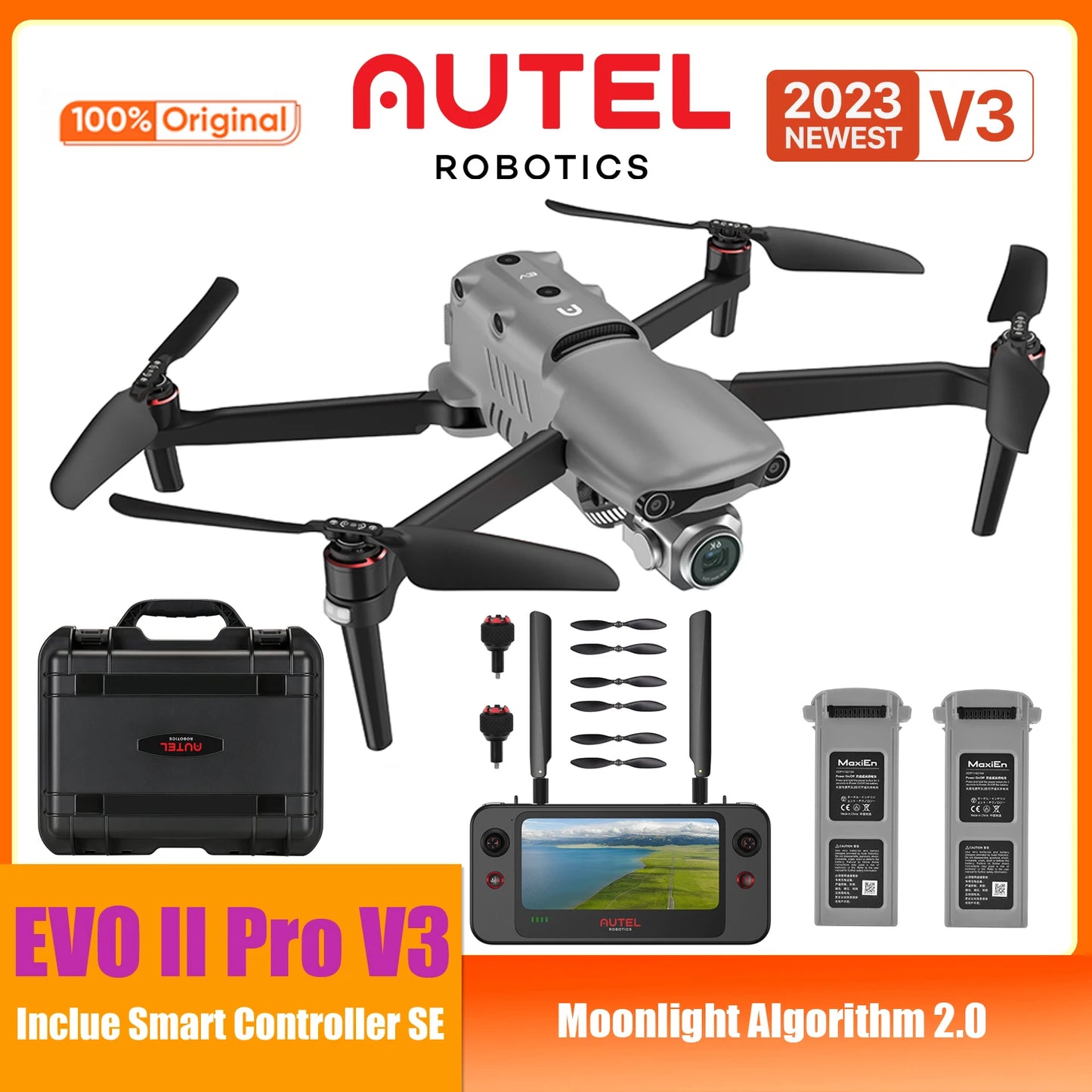 Autel Robotics EVO II Pro V3 12-Bit Image 6K HDR Video Camera Drone