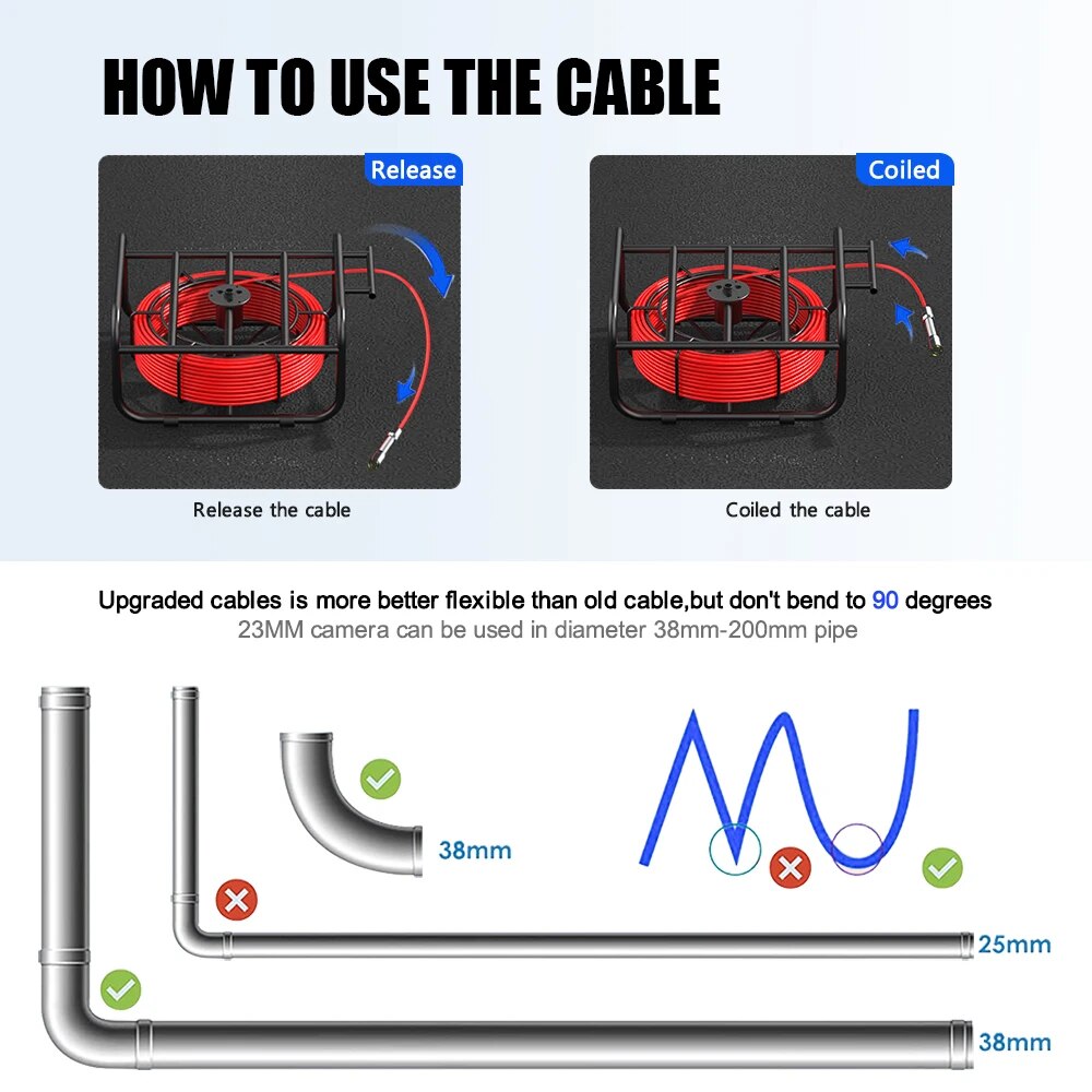 Pipe Inspection Camera with 9inch16GB DVR