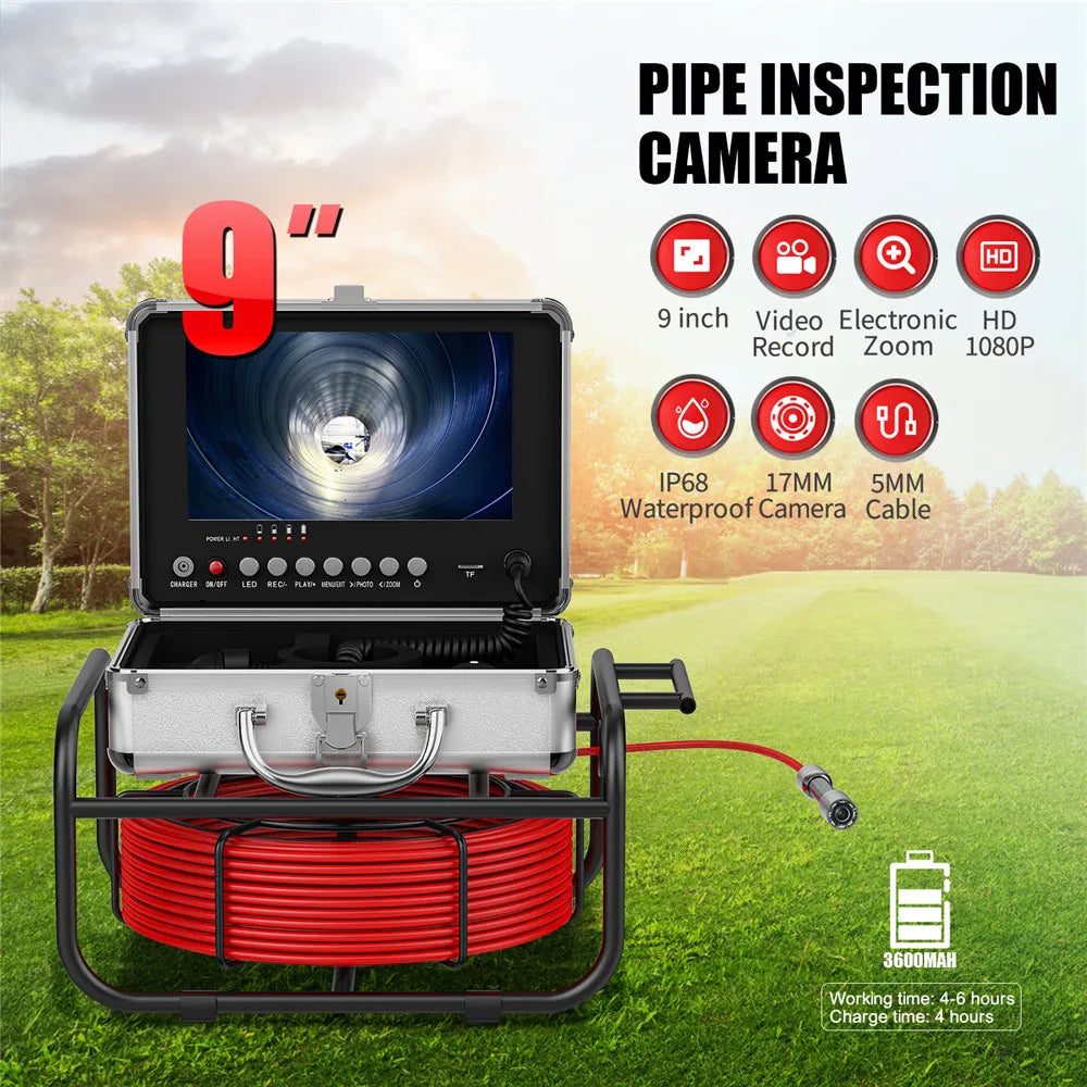 Pipe Inspection Camera with 9inch16GB DVR